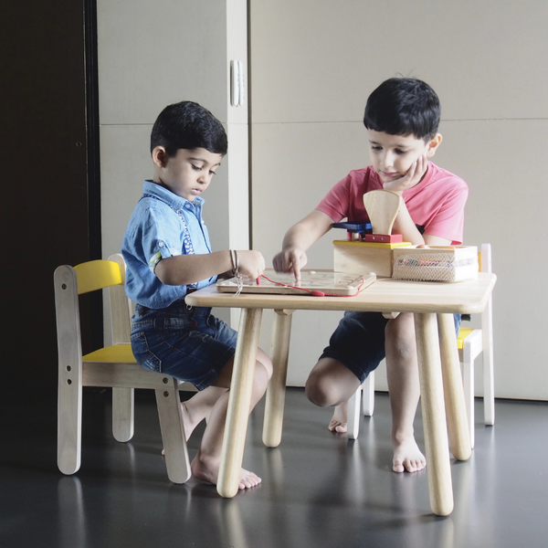 Chairs for toddlers to sit at the outlet table